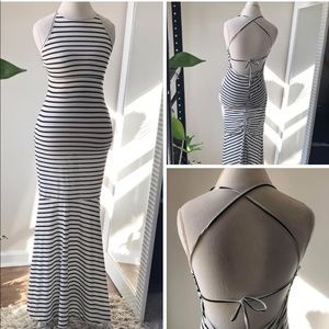 Wicked cute white and black striped dress